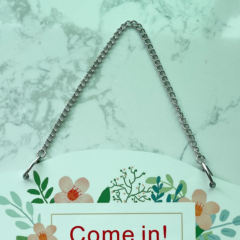 Sublimation Door Hanger Blanks 4 Pack Thick Door Welcome Board Sign and Wall Window Garden Hanging Ornaments Double Sides with Chain Personalized MDF Decoration Supplies Lsgdcth