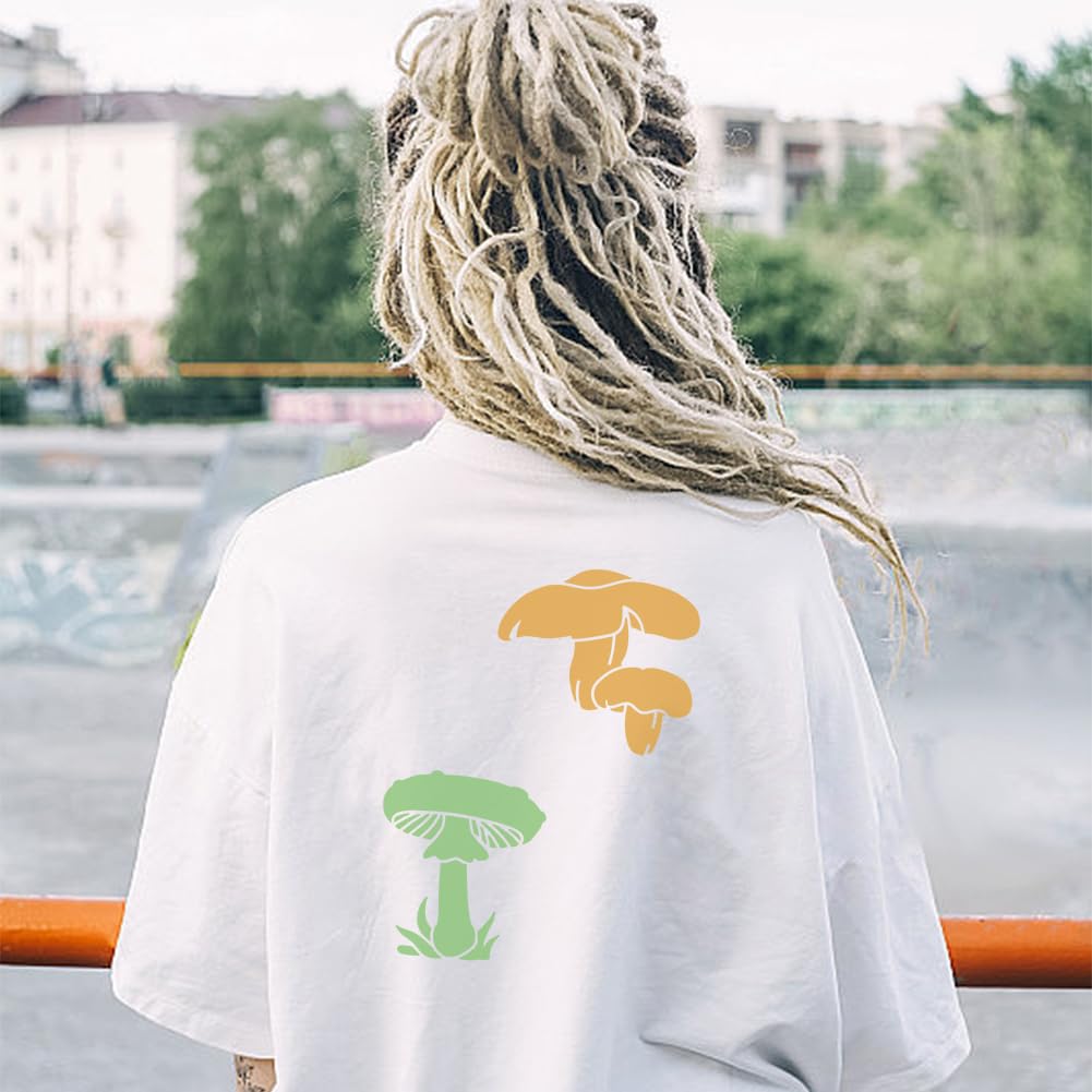 WEBEEDY DIY Screen Printing Kit Mushroom Theme Screenprinting Kit Includes Wood Silk Screen Printing Frame,Mushroom Stencils and Tools Screen Printing Starter Kit with Instruction for Adults,21 PCS WEBEEDY