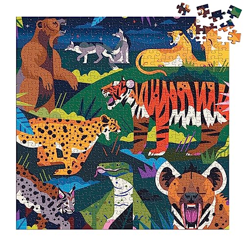 Mudpuppy Predators Illuminated 500 Piece Glow in The Dark Puzzle Mudpuppy