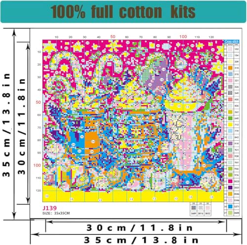 Christmas Stamped Cross Stitch Kits - Christmas Snowflake Counted Cross Stitch Kits for Beginners Adults Needlepoint Cross-Stitch Patterns Dimensions Needlecrafts Embroidery Kits Arts and Crafts