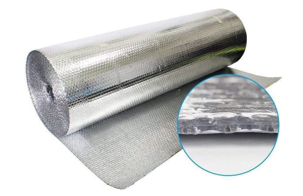 Garage Door Reflective Insulation Pre-Cut Kit: 16 Sheets of Double Bubble Insulation Panels 24 x 48 Inch Reflective Aluminum Radiant Barrier Thermal Insulation Shield with Heavy-Duty Double-Sided Tape Trade Winds