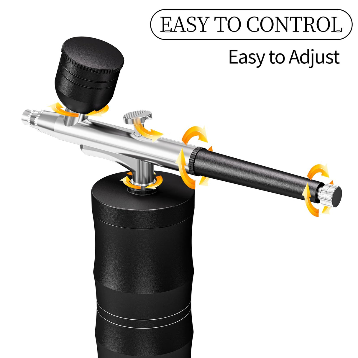 Airbrush Kit with Compressor Portable Airbrush Kit 48PSI High-Pressure Non-Clogging Air Brush Set Cordless Rechargeable with 0.3mm Nozzle and Cleaning Brush for Painting,Nail Art, Makeup (Black) CBVCBV