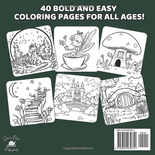 Whimsical Fairies: Coloring Book for Adults and Teens Featuring Enchanting Scenes with Bold and Easy Designs for Relaxation (Bold & Easy Coloring Books) WoodArtSupply