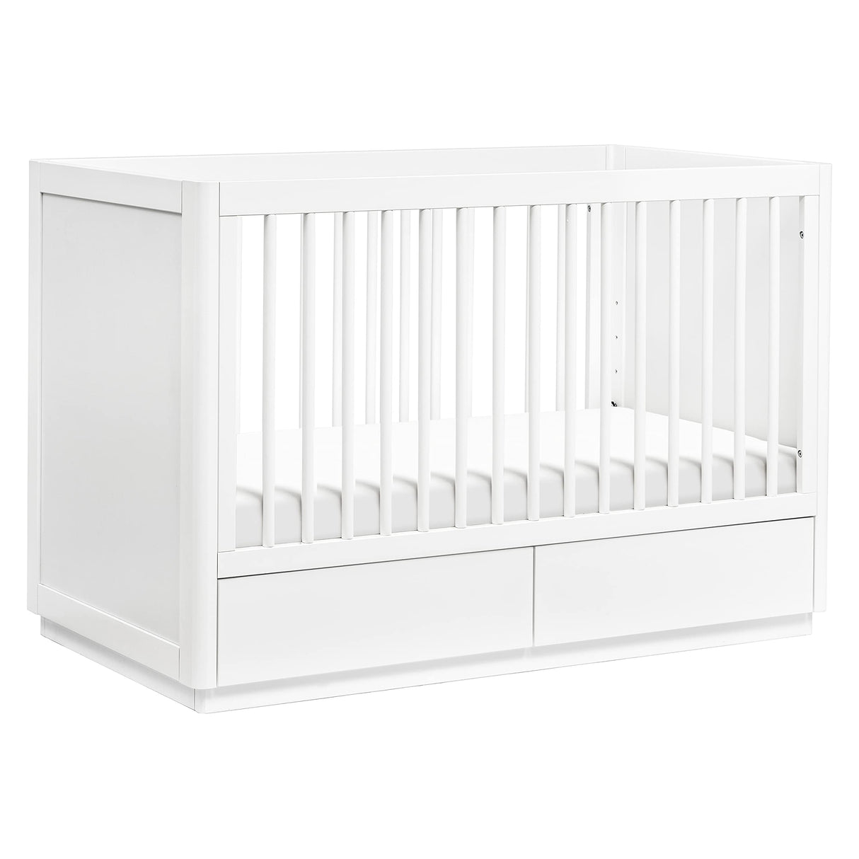 Babyletto Bento 3-in-1 Convertible Storage Crib with Toddler Bed Conversion Kit in White, Undercrib Storage Drawers, Greenguard Gold Certified babyletto
