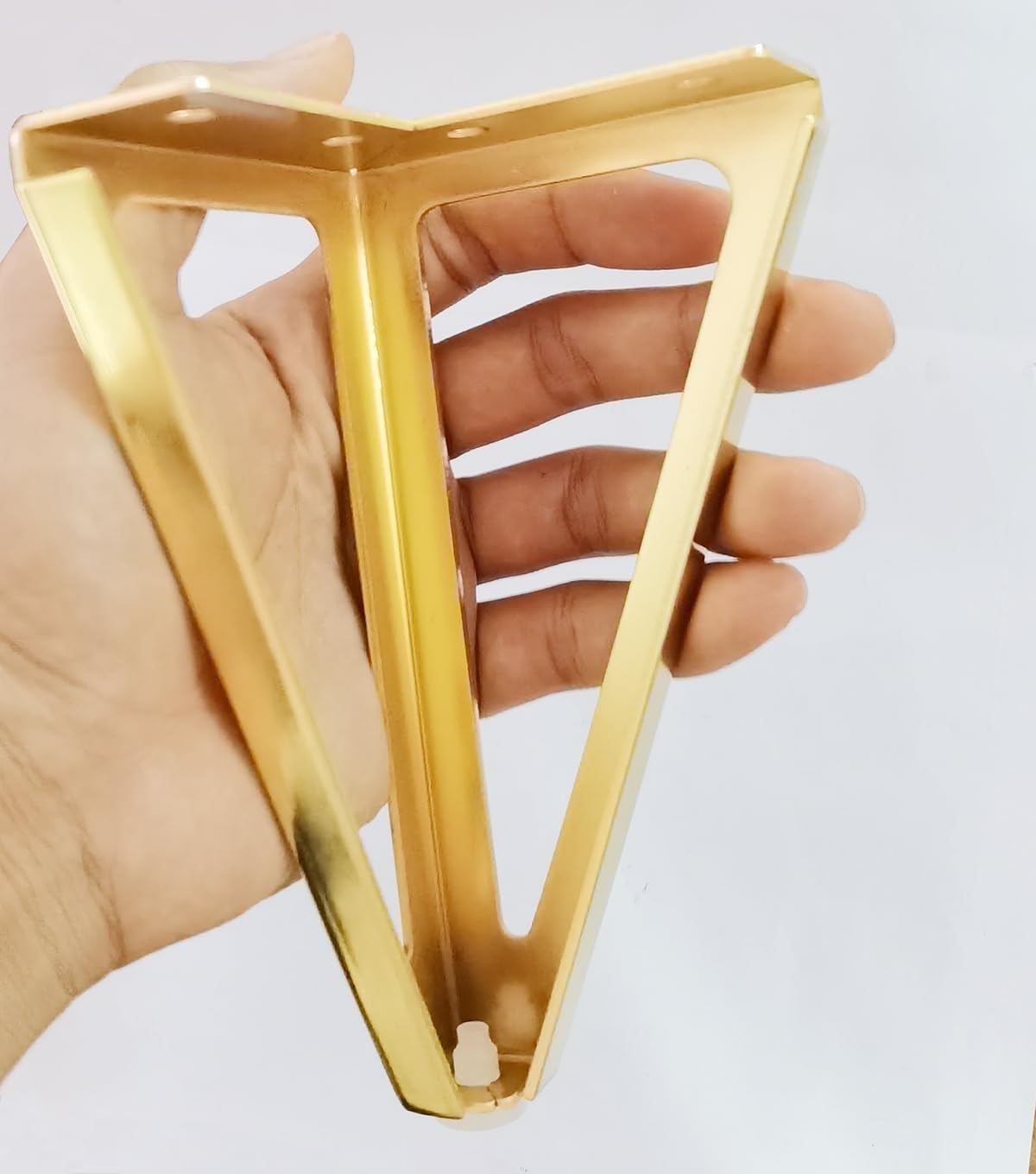 Hyever 6 Inch Gold Furniture Legs Heavy Duty Metal Furniture Feet, Golden Sofa/Cabinet/Table Legs 4Pcs, 6 Inch Cabinet Legs Set of 4,Couch Feet Replacement for Cabinet Dresser (Gold) Hyever