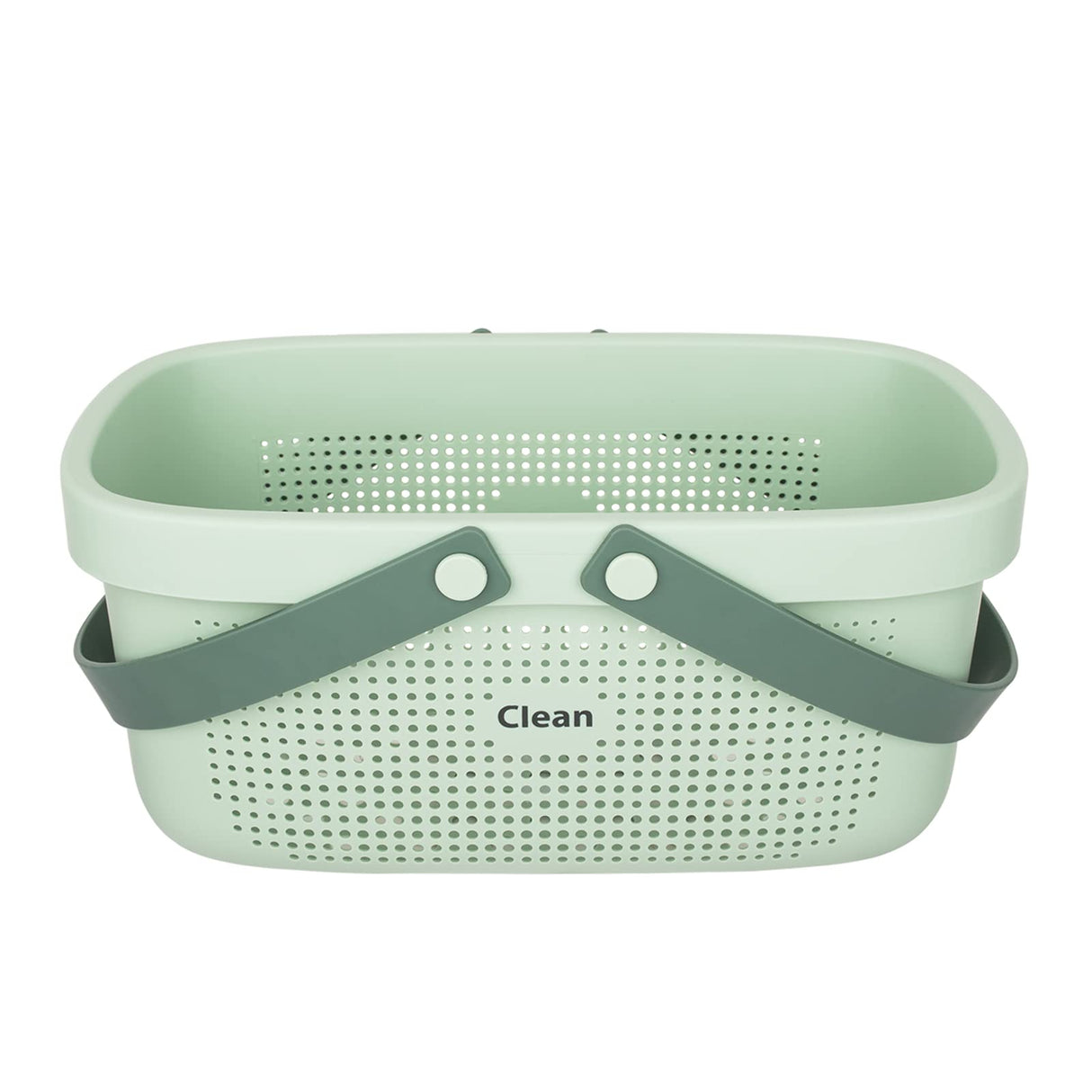 JiatuA Plastic Storage Basket with Handle Portable Shower Caddy Tote Organizer Basket Bin for Bathroom Kitchen Dorm Room Bedroom, Green JiatuA