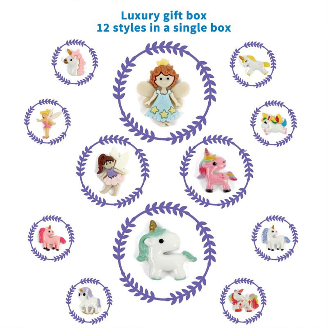 Liberty Imports 12-Pack Fairy and Unicorn Excavation Kit for Kids - Enchanted Magical Digging Adventure - Ideal Party Favors, Educational STEM Toys for Girls and Boys Liberty Imports