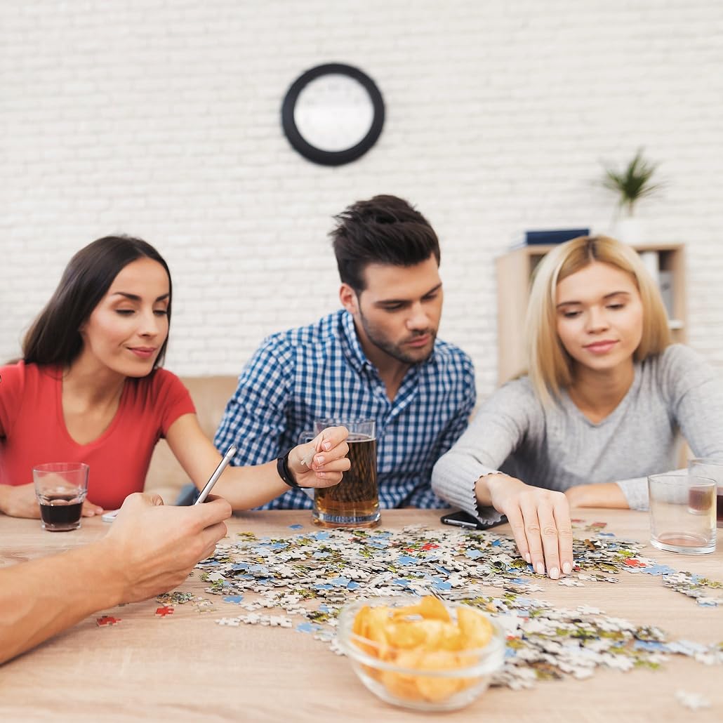 Moruska Puzzles for Adults 1000 Pieces, Round Jigsaw Puzzles 1000 Pieces for Adults Challenge and Cool - Zodiac Horoscope Astrology Puzzle Moruska