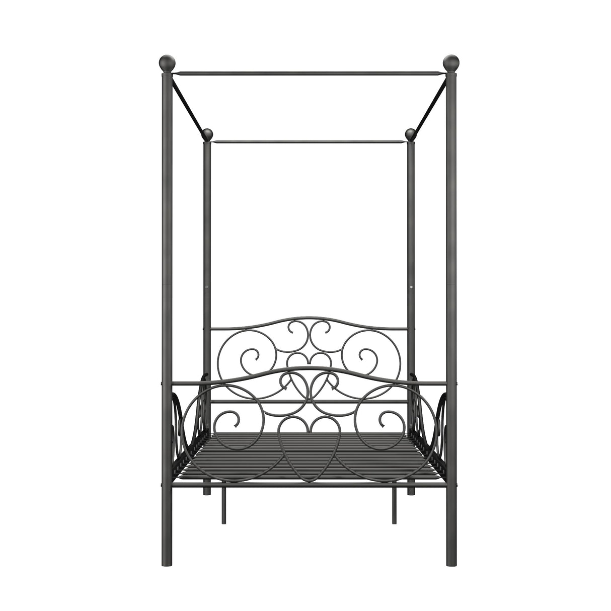 DHP 4020959 Sturdy Bed Frame, Twin, Pewter DHP