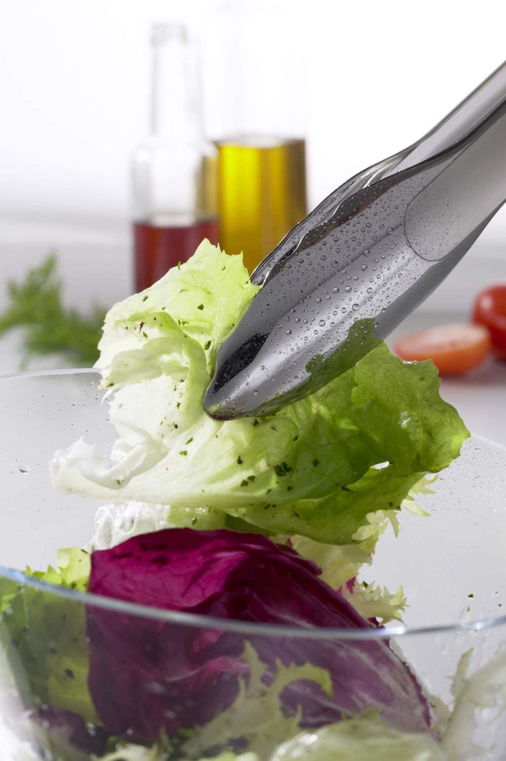 Rösle Stainless Steel 9-inch One-Handed Locking Tongs (12915) Rösle