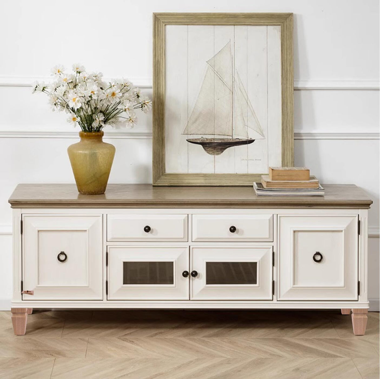 Square Wood Furniture Legs Set of 4 - Wooden Replacement Feet for Couch, Bed, Bench, Dresser, Rubber Wood Parts for Table, Sofa, Wooden Legs Chairs Complete with Installation Hardware, 4 inch Natural Texphw