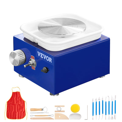 VEVOR 30W Mini Pottery Wheel for Kids 8-12, Art&Crafts Kits with 2 Turntables 2.6in/3.9in and 17 Accessories Tools, 0-300RPM Speed Adjustable DIY Kits Clay Maker for Adults, Kids Toys Birthday Gifts