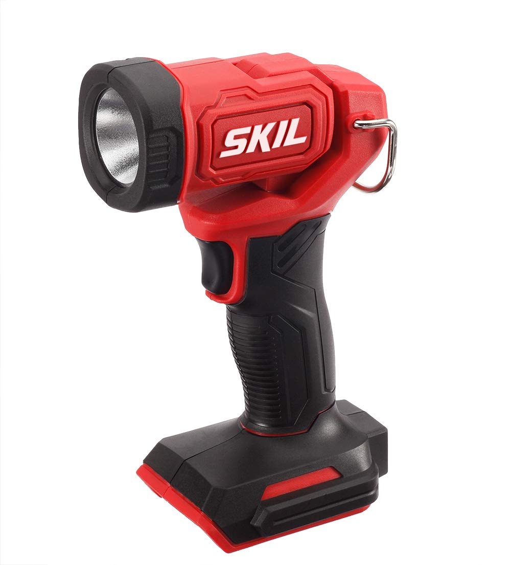 SKIL 4-Tool Kit: 20V Cordless Drill Driver, Impact Driver, Reciprocating Saw and LED Spotlight, Includes Two 2.0Ah Lithium Batteries and One Charger - CB739601, White Skil