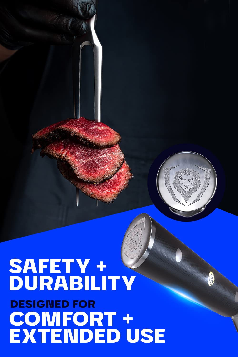 DALSTRONG Meat Fork - 7 inch - "The Impaler" - Dual-Prong Carving & BBQ Fork - High Carbon Stainless Steel - G10 Garolite Handle - Professional Barbecue Carving Fork - Kitchen Utensils Dalstrong