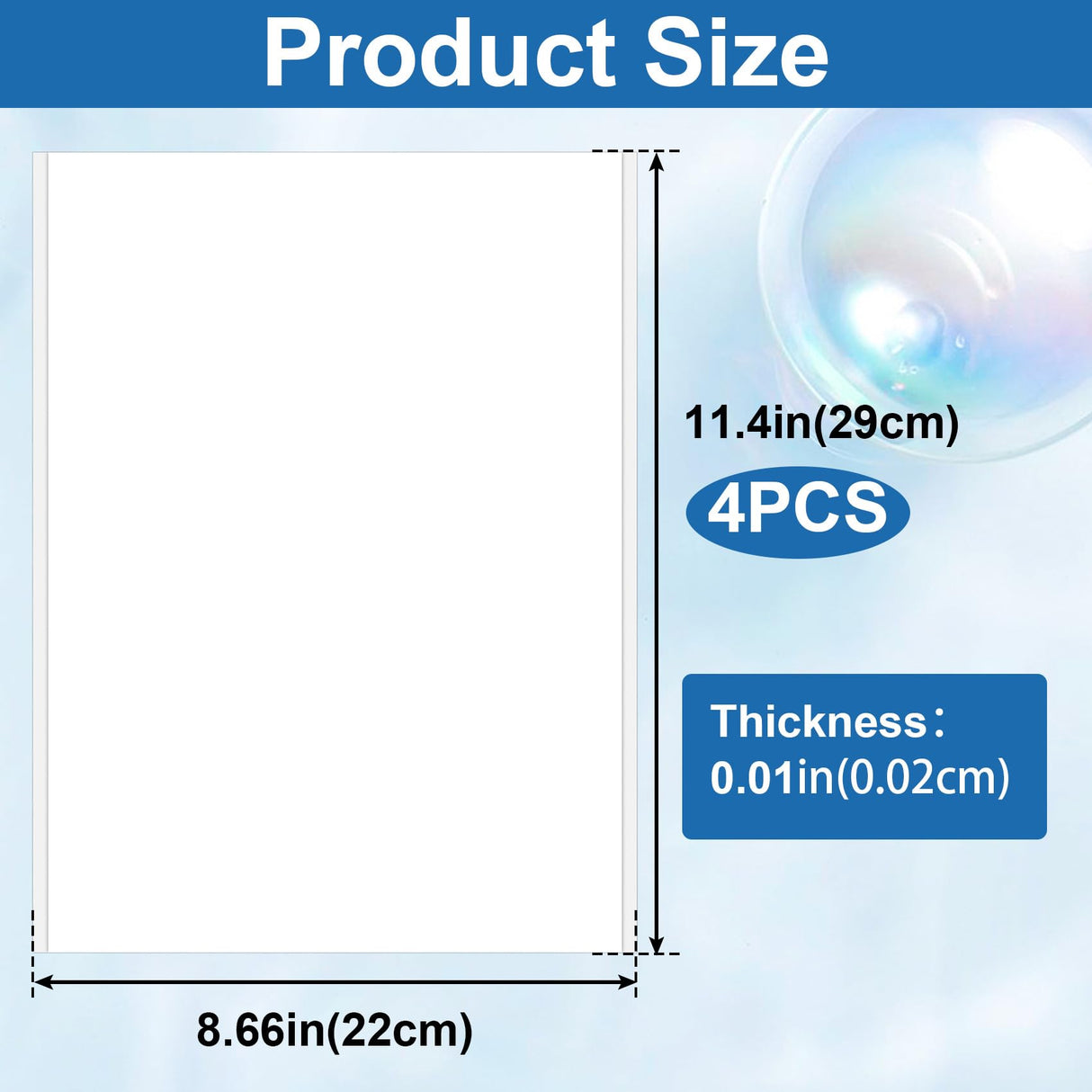 BEIQIYA 4 Sheet Self-Adehesive Mounting Board, 8 x 11in Single-Sided Sticky Board, PET Board for Showing Cross Stitch, Embroidery, Photo, Poster, Crafts, Artworks- White BEIQIYA