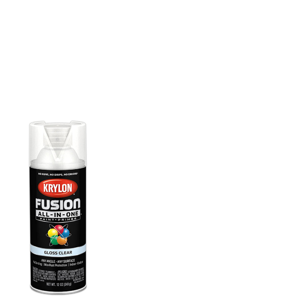 Krylon Fusion All-In-One Adhesive Spray Paint for Indoor/Outdoor Use, 12 oz, Clear Krylon