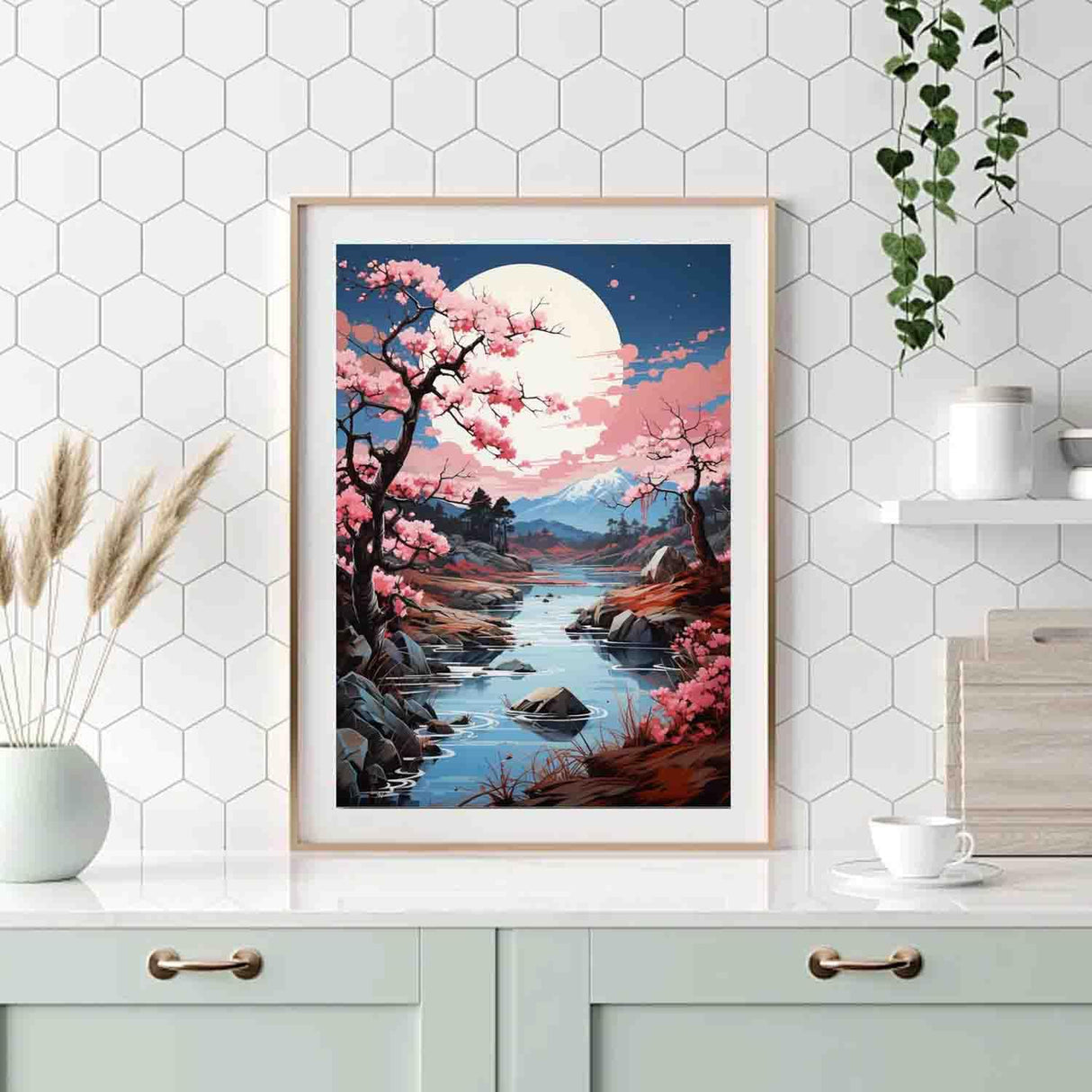 Scenery Paint by Numbers Kit for Adults Beginner,Moon Paint by Number Kits on Canvas for Adults Beginner,Digital Oil Painting Kits for Home Wall Decor 19.6X15.7 Inch (Without Frame) Kaixine