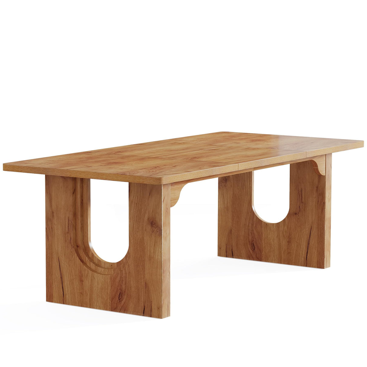 Tribesigns Modern Executive Desk, 70.9" Large Office Computer Desk, Conference Table Meeting Room Table, Simple Workstation Business Furniture for Home Office, Brown Tribesigns