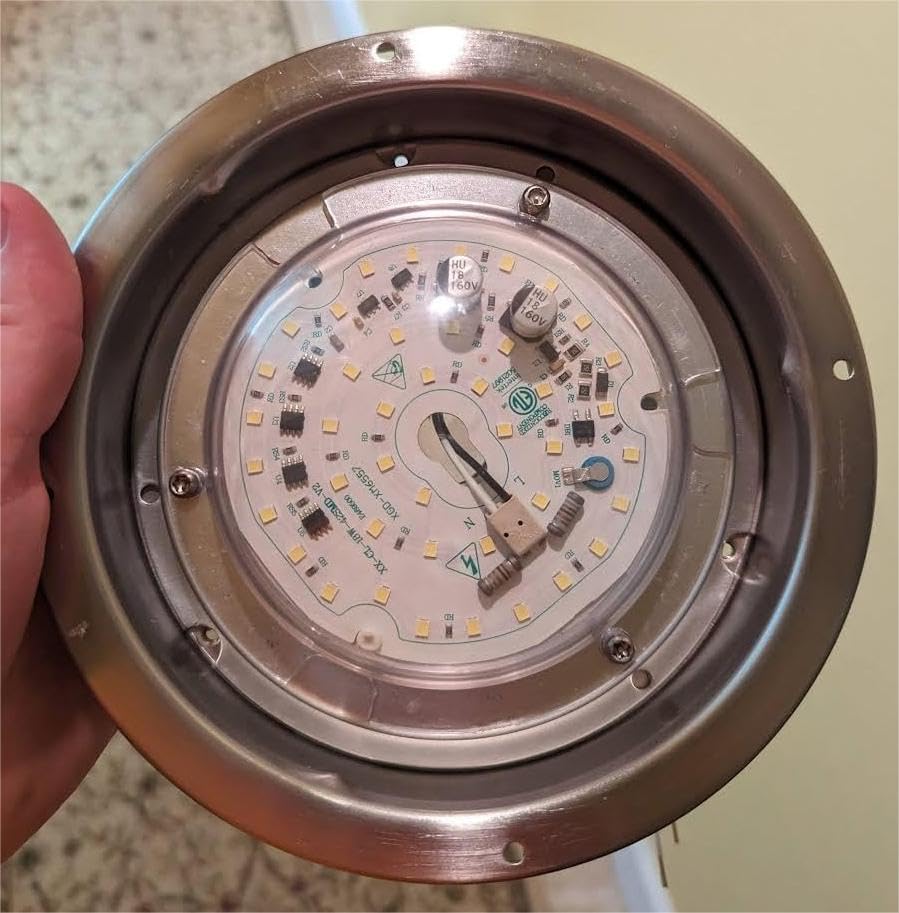 Ledytech 4 inch Retrofit Light Kit for Ceiling Fan Light Replacement Panel PCB 18W 6000K 2200LM 120V CRI90 Dimmable ETL (White 6000K) Ledytech