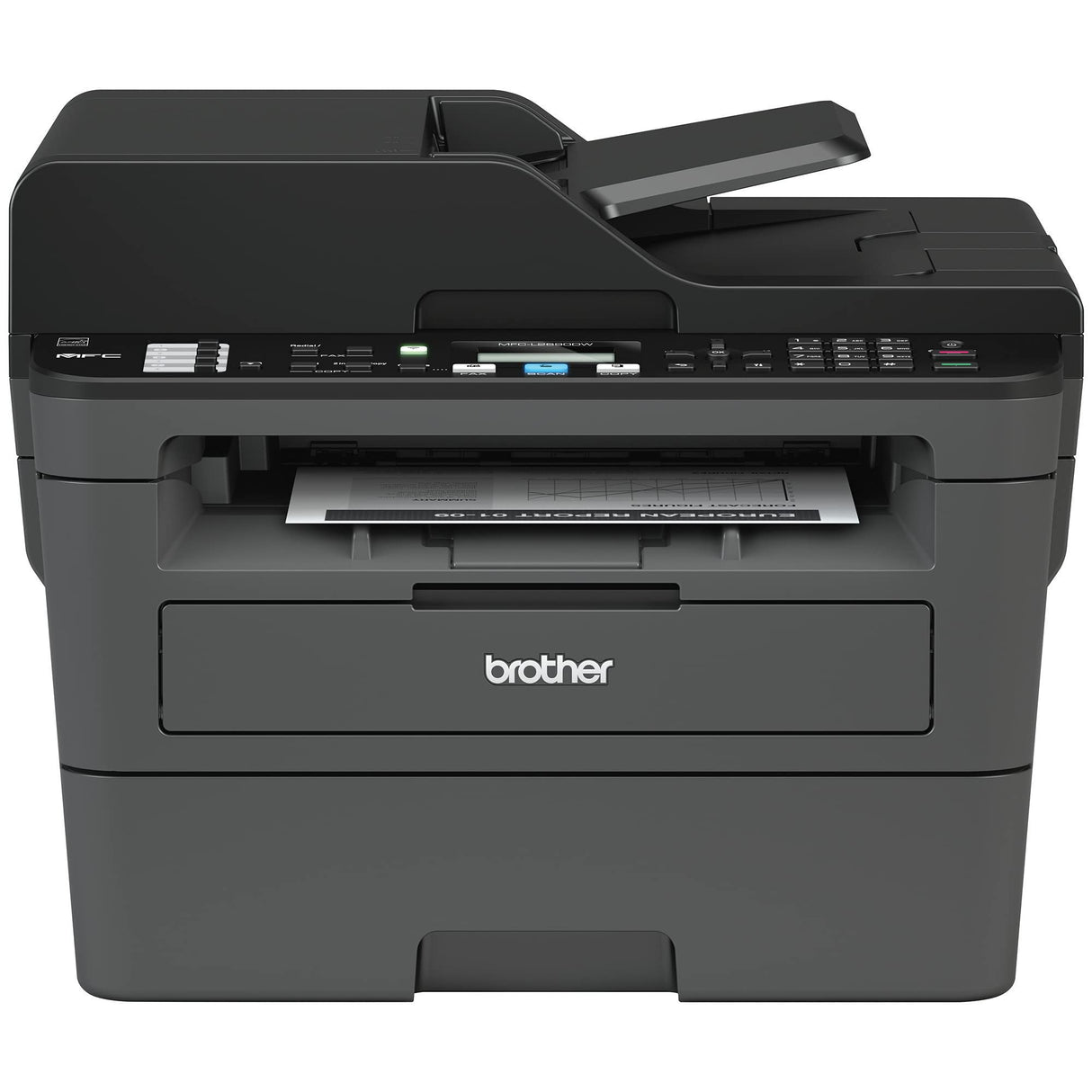 Brother Premium L-2690DW Series Compact Monochrome All-in-One Laser Printer I Print Copy Scan Fax I Wirless I Mobile Printing I Auto 2-Sided Printing I ADF I 26 ppm I ADF + Printer Cable Brother