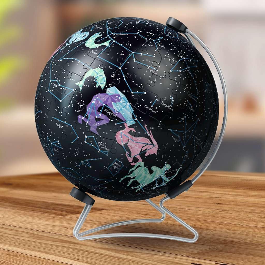 Ravensburger Puzzle-Ball Starglobe with Glow-in-The-Dark Edition: 180 Piece 3D Jigsaw Puzzle for Kids 11544 - Easy Click Technology Means Pieces Fit Together Perfectly Ravensburger