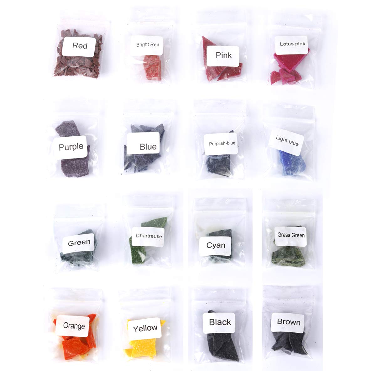 DIY Candle Dye 5g/Bag 16 Colors Candle Dye, Multi Color Flakes Candle Wax Dye for Making DIY Scented Candles Supplies AXUANHUA