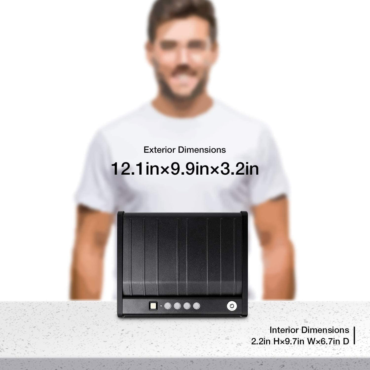 awesafe Gun Safe, Updated Biometric Gun Safe for Pistols, Quick Access Pistol Safe Fingerprint Handgun Safe with Keys and Keypad, Beside Gun Lock Box for Home (Biometric Fingerprint Lock) awesafe