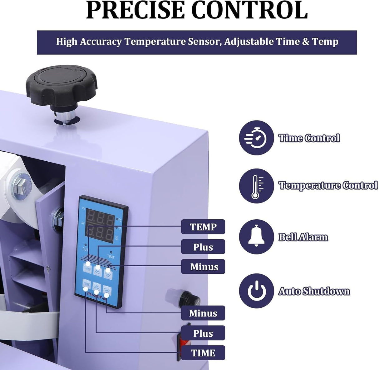 16x24In Heat Press Machine, 110V Digital High Pressure Heat Transfer Machine for T-Shirts, Canvas Bags & Pillows – Fast Heating Dual-Tube System, Pull Out Heat Press with Flame Retardant Pads,Purple Hoguyexila