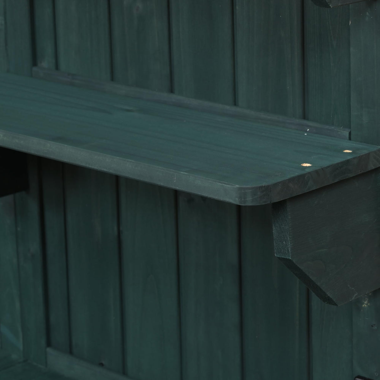 LZ LEISURE ZONE Potting Bench with Hutch, 50.2" Solid Fir Wood Garden Workstation with Large Countertop, 2 Shelves, 2 Cabinets and 3 Side Hooks, Outdoor Planting Table for Gardening, Green LZ LEISURE ZONE