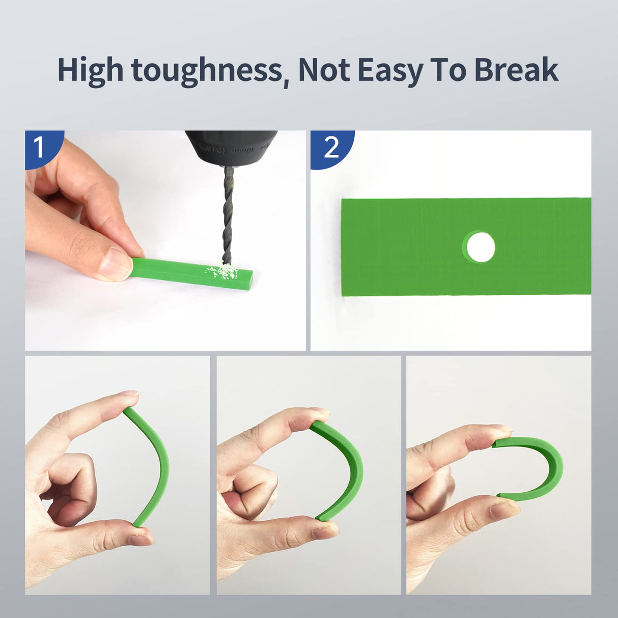 ANYCUBIC Tough Resin 2.0, 3D Printer Resin with Upgraded High Toughness and High Precision, 365-405nm Fast Curing 3D Resin for 4K 8K LCD/DLP/SLA 3D Printing (Tran-Green, 1kg) ANYCUBIC