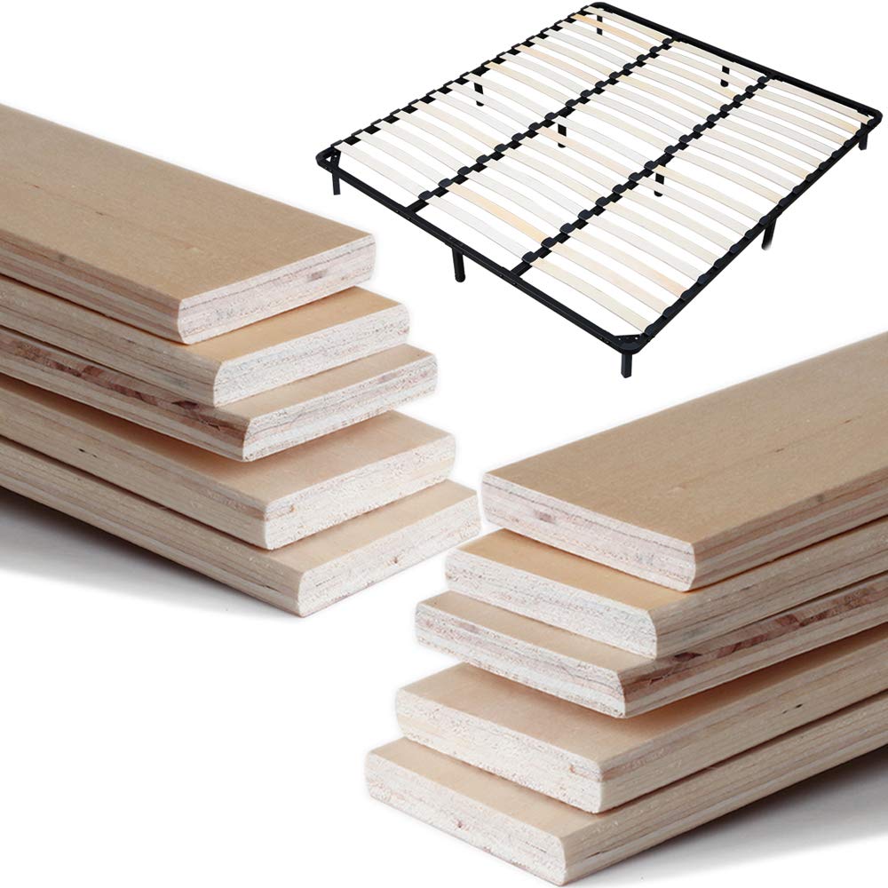 通用 Wooden Bed Slats Replacement - 5 Pack (39.3"L x 2.08"W x 0.33"H), Modern Style, Easy Assembly, No Tools Required 通用