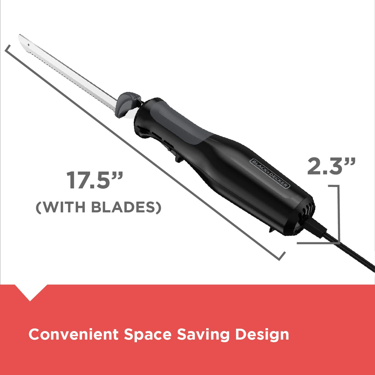 BLACK+DECKER Comfort Grip™ Electric Knife With Storage Case, Black BLACK+DECKER