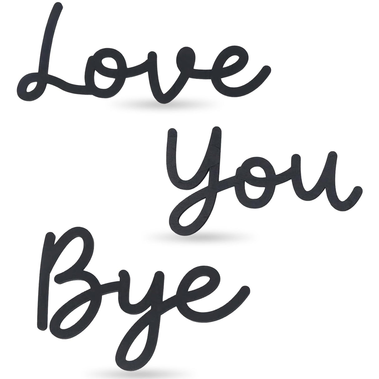 Starfa Lab Love You Bye Sign,Wooden Wall Art Plaque with Dots of Glue for Boho,Farmhouse Decor,Ideal for Living Room,Bedroom,Kitchen,Front Door starfa lab