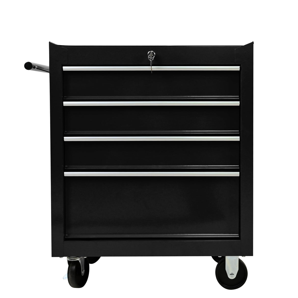 HFYee Rolling Tool Chest Metal Tool Box with Wheels Tool Cabinet Portable Tool Box with Wheels 4 Drawers Multifunctional Tool Cart with Wheels Craftsman Tool Chest, Black HFYee