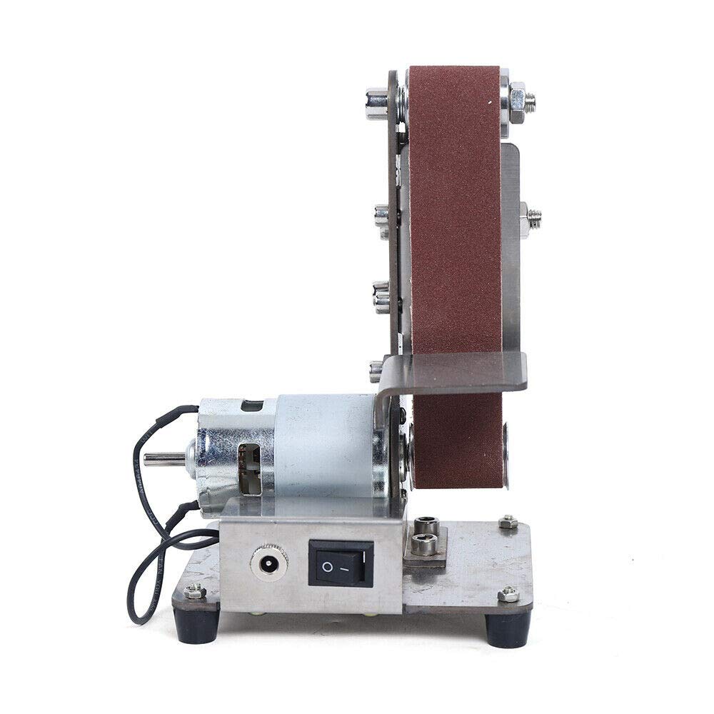 Belt Sander Electric Mini Belt Sander Grinder Polisher Sharpener Polishing Grinding Machine DIY Sand Mill Adjustable Speed Wood Sanding Tool (9000RPM LIANDU-US