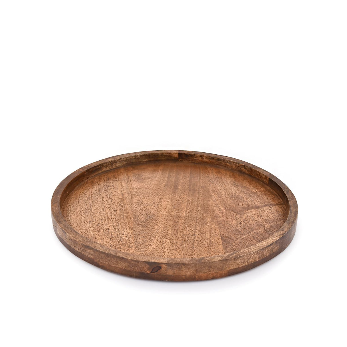 EDHAS Round Wooden Decorative Candle Holder Tray for Coffee Table Centerpieces Modern Farmhouse Home Decorations (12" x 12" x 1") EDHAS
