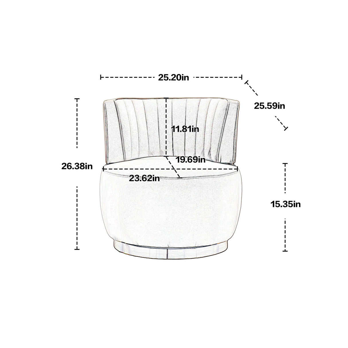 SLEERWAY 360° Swivel Barrel Chair, Modern Velvet Round Accent Chair, Comfy Upholstered Small Armchair with Gold Metal Base for Living Room Bedroom Nursery Office Sillas para Sala, Gray SLEERWAY