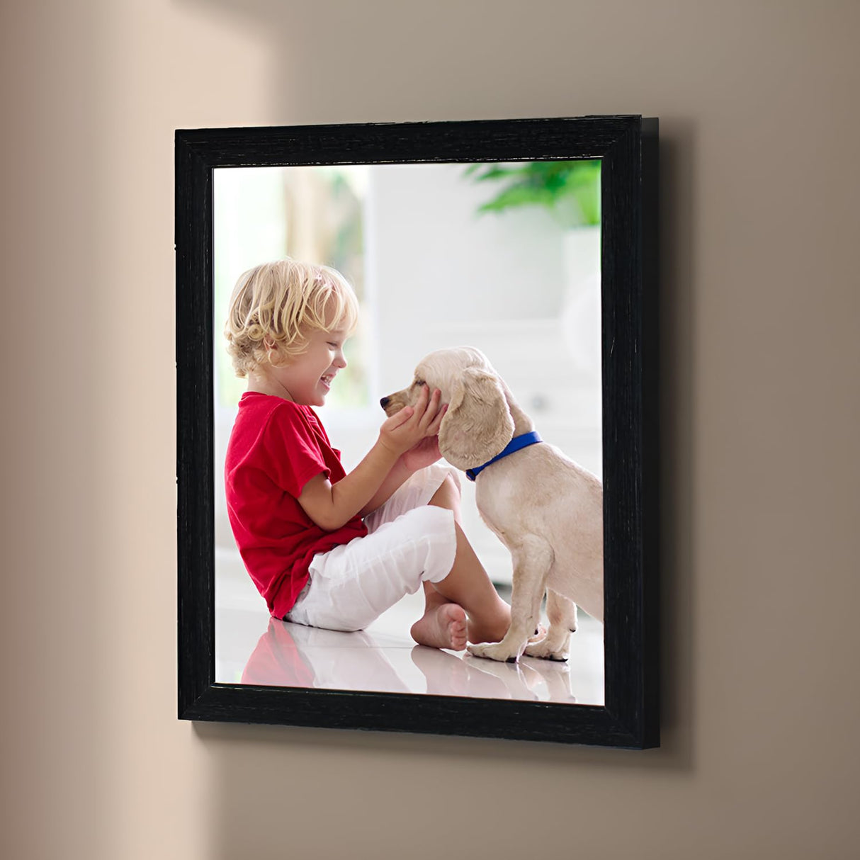 DDaoty Rustic Solid Wood 12x16 Picture Frame, Distressed Wood 12x16 Poster Frame Black DDaoty