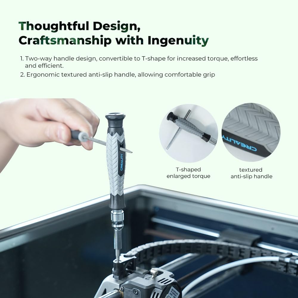 Creality 3D Printer Tool Kit, 74Pcs 3D Printing Tool Wrap Kit Assembly/Removal/Filament Cutting Set 3D Printer Accessories for All FDM Printers Cleaning Finishing Printing Creality