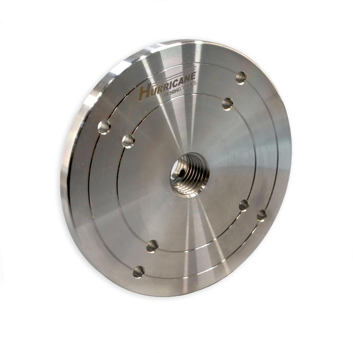 Hurricane Turning Tools, 6" Steel Faceplate For Wood Lathe, 1" x 8 TPI Hurricane Turning Tools