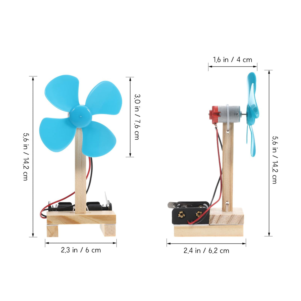 TOYANDONA DIY Electric Fan Kit - 6PCS STEM Science Experiment & Craft Project, Build Your Own Fan Toy, Educational Physics and Engineering Kit TOYANDONA