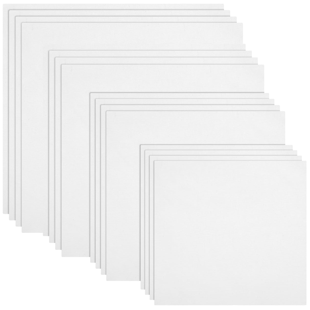 16 Pcs Embroidery Fabric Cloth,4 Sizes 5.9 to 11.8inch Embroidery Cloth Fabric Squares,Pre-Cut White Cotton Embroiderys Cloths for Embroiderys Garment Craft DIVINA VITAE