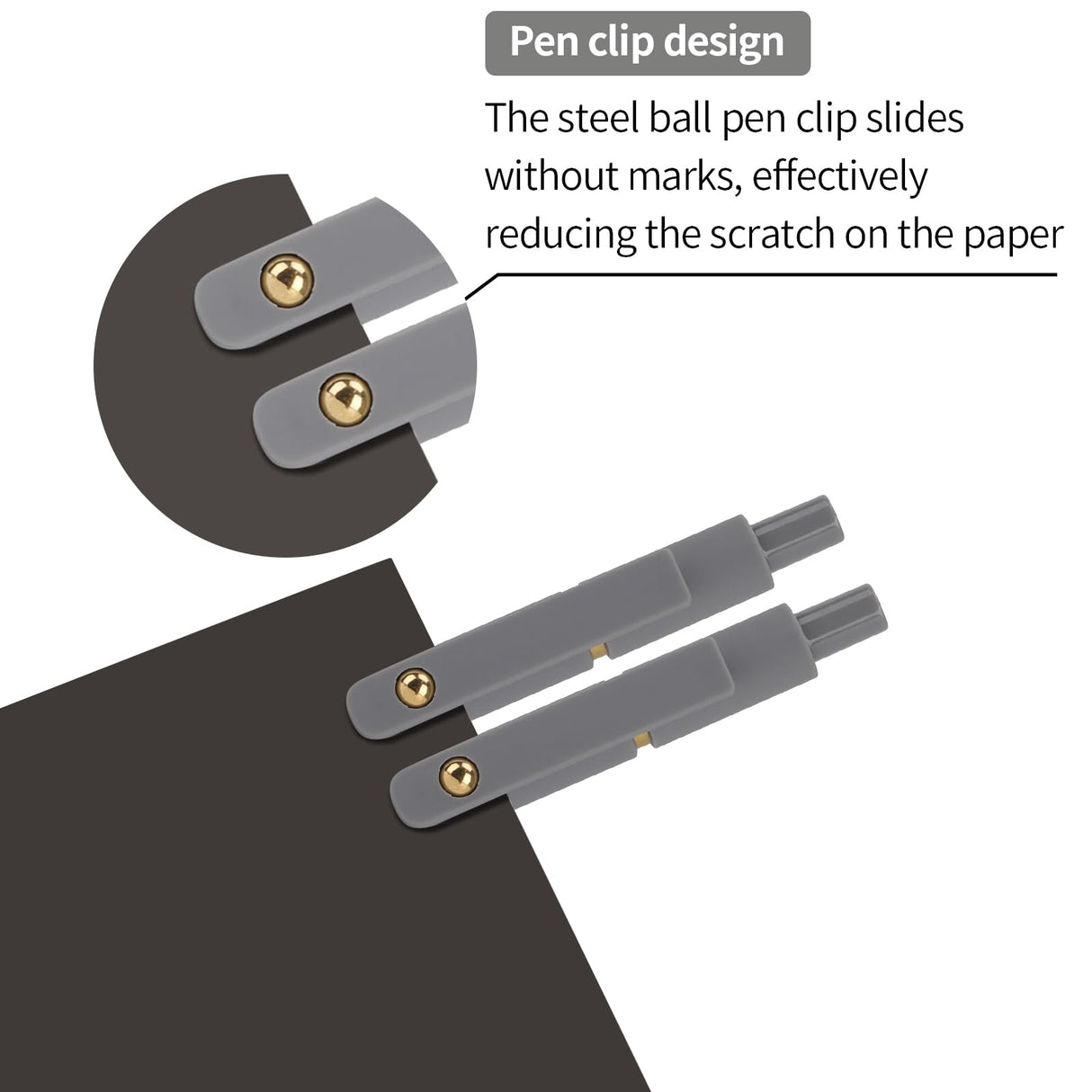 Ddaowanx Gel Pens, 6 Pcs 0.5mm Quick Dry Black Ink Pens Fine Point Smooth Writing Pens, Cute Office School Supplies Gifts for Women Ddaowanx