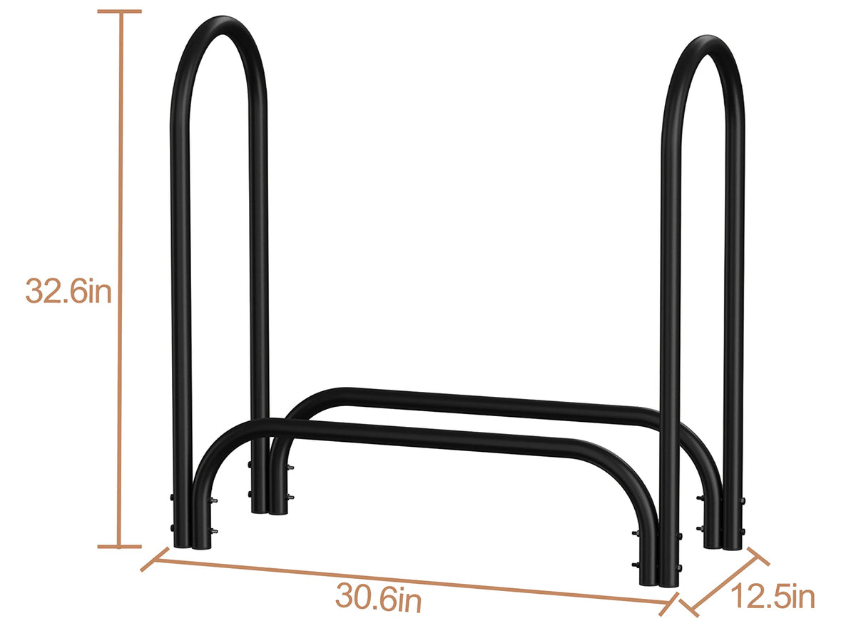 Fire Beauty Firewood Rack Log Holder,Log Storage Holder,Storage Rack,Firewood Stacker for Fireplace Indoor Outdoor(Middle) Fire Beauty