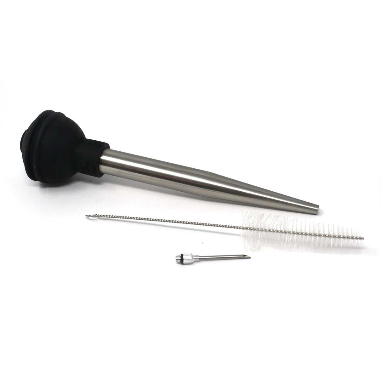 Norpro Deluxe Stainless Steel Baster with Injector and Cleaning Brush 11" x 2" x 2" Norpro