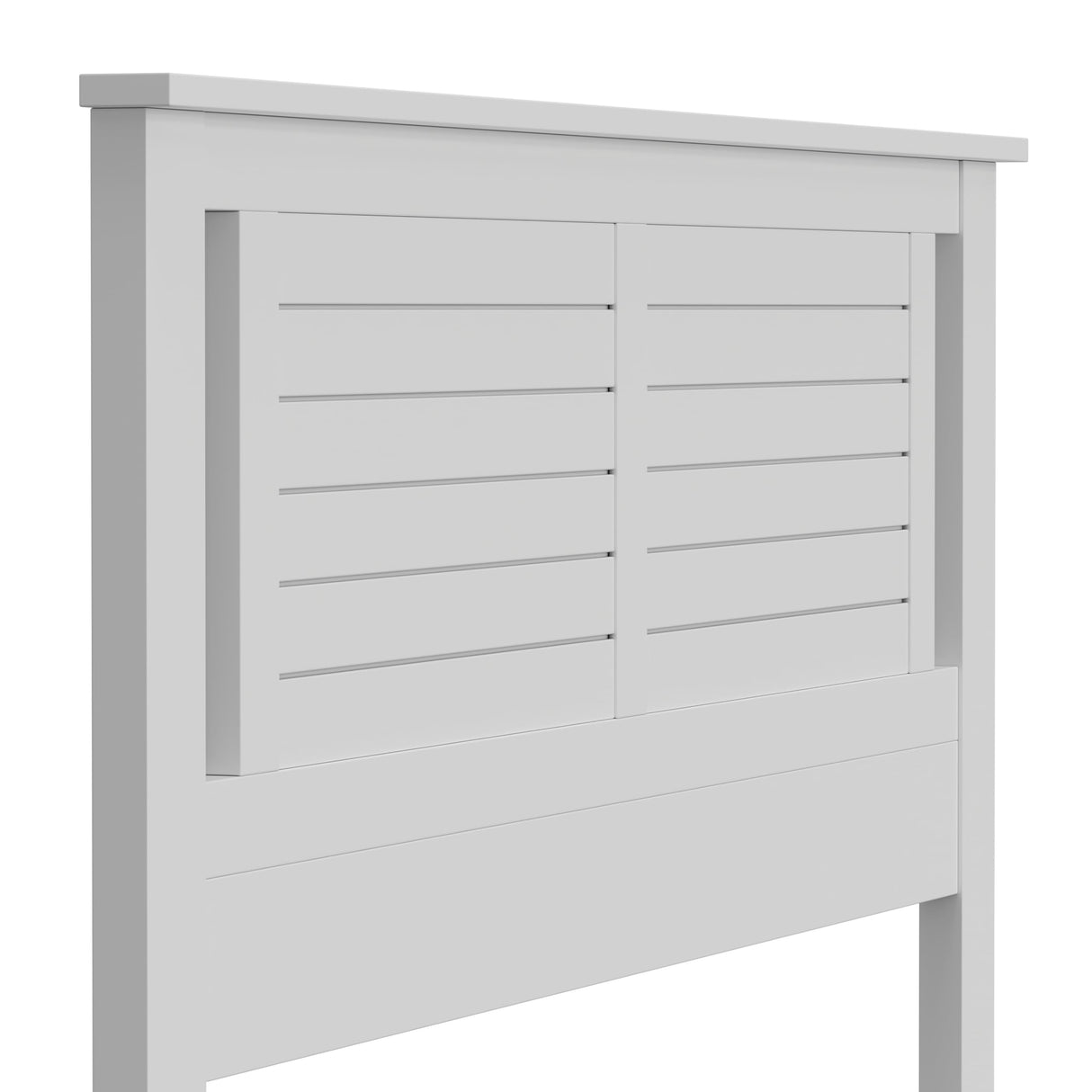 Serene Poplar Wood Queen Headboard, Modern Farmhouse Panel with Horizontal Scoring, Queen Size Headboard in White, Casual Coastal Style, Easy Assembly, Quality Materials ComfIQ