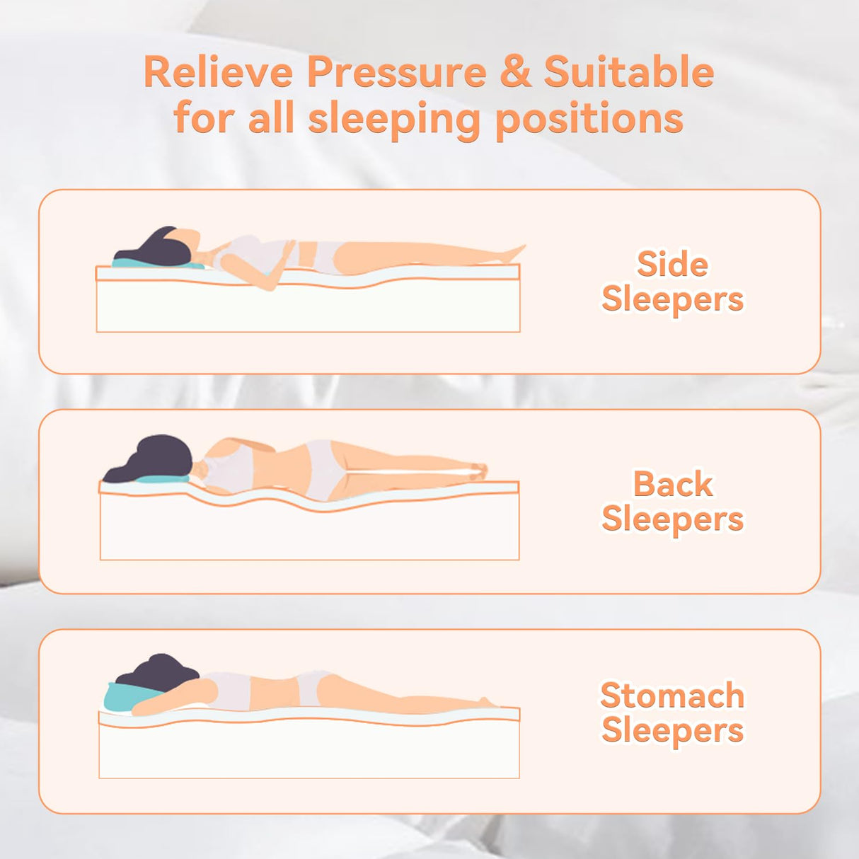 Topllen Twin Mattress Topper for Back Pain Relief, Extra Thick Pillow Top Plush Mattress Pad with Deep Pocket, Soft Pillowtop Twin Size Bed Toppers Filled Fluffy Down Alternative, White Topllen