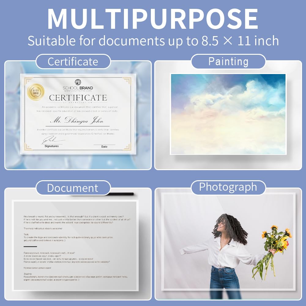 Laminating Sheets, PANDRI 500 Pack Thermal Laminator Pouches Holds 8.5 x 11 Inch, 3 Mil Clear Laminator Paper 9 x 11.5 Inch, Letter Size PANDRI