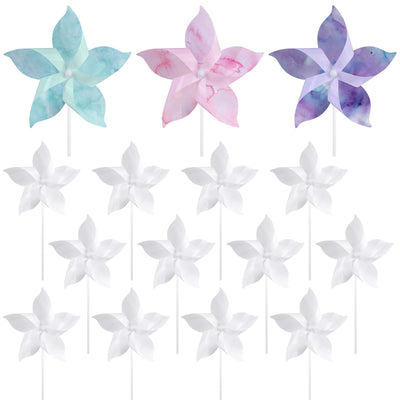 Framendino, 20 Pack Sublimation Plastic Blank Pinwheels DIY Pinwheel for DIY Crafts