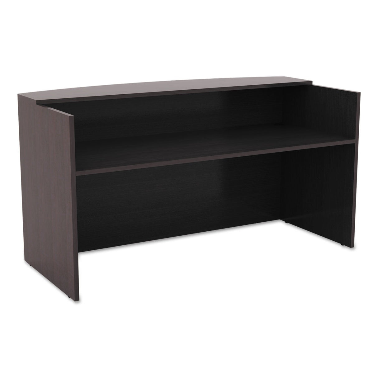 Alera ALE Valencia Series Reception Desk w/Counter,71w x 35 1/2d x 42 1/2h, Espresso Alera